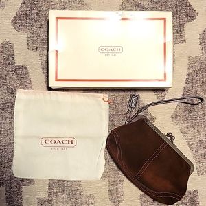 Coach suede wristlet